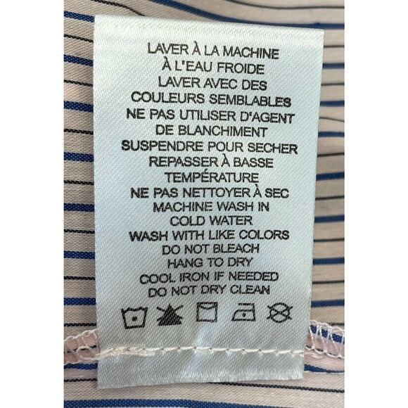 Womens Dalia Pink Blue Striped Off Shoulder Top Size Large NWT Blouse - Picture 7 of 7